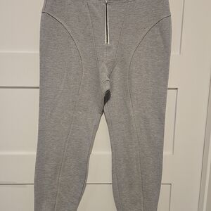 Alexander Wang Gray Zip-Front Sweatpants